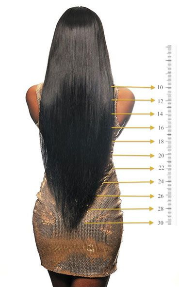 Brazilian Straight Hair Extensions Chart